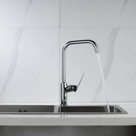 Смеситель для кухни Knotlor KN-61, хром, артикул KN-61