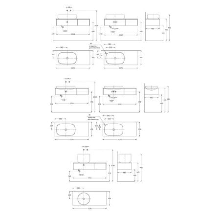 Тумба MAGICA подвесная 120, 2 ящика, венецианский красный матовый, артикул MA.120.2\VR.M