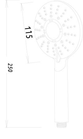 Ручной душ, 3 реж., диам.115   артикул: VSP07, VODA