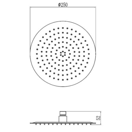 Верхний душ Fmark FS-000Y10L, сатин, артикул FS-000Y10L