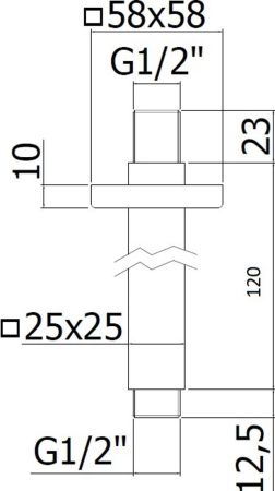 Держатель для верхнего душа Paffoni ZSOF118CR, артикул ZSOF118CR