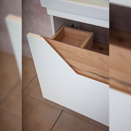 Комплект мебели для ванной Бриклаер БРАЙТОН 70, белый/дуб, артикул БРАЙТОН 70