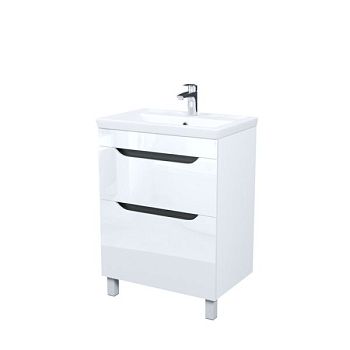 Тумба с умывальником, напольная, 60 см, белый, Ray, IDDIS, RAY60WFi95K