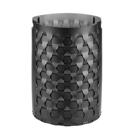 ADJ Круглая корзина для белья Dubai, D40xH57 см., цвет: черный/серый, артикул 2057.01/03