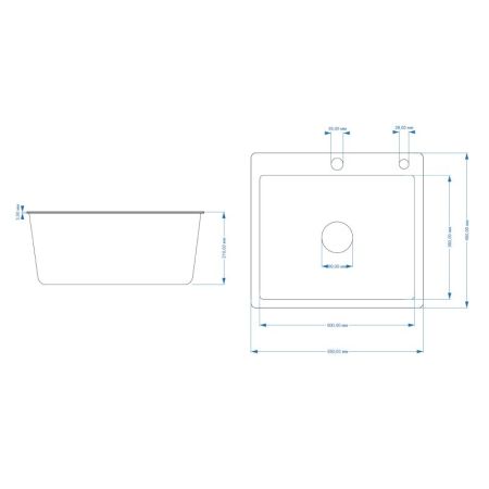 Мойка для кухни Fmark FSC5545L, сатин