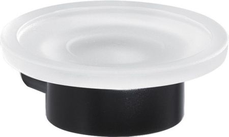 Gedy Pirenei, настенная стеклянная мыльница, цвет черный матовый, артикул PI11(14)