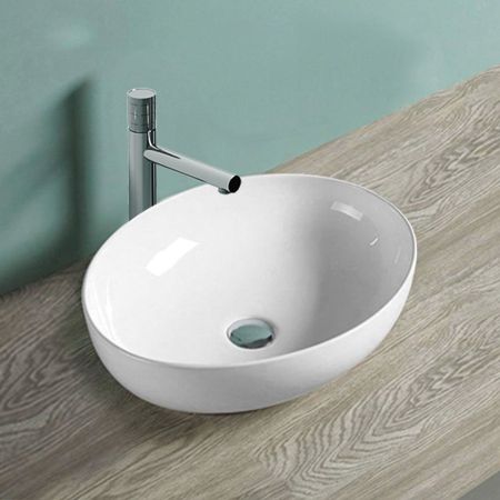 Раковина керамическая Vincea VBS-51552, 520*395*130, накладная, цвет белый, артикул VBS-51552