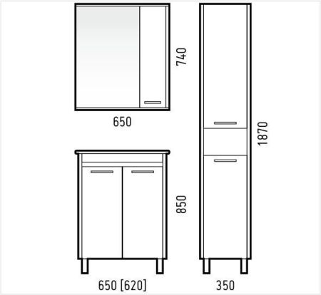 Тумба "Лорена 65", антик, Оскар 65, артикул SD-00000354