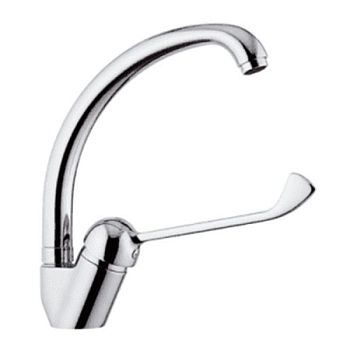 Смеситель для кухни с хирургической ручкой Сантаком stOMEGA 4179, хром