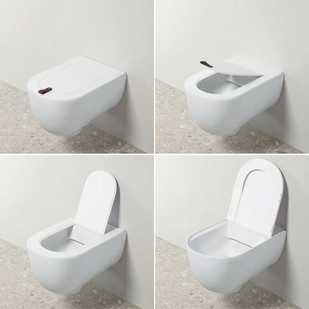 Artceram THE ONE Унитаз подвесной безободковый , 52х35, с креплениями, цвет grigio oliva, артикул THV001 15 00 Акция