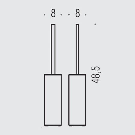 Colombo Look Туалетный ерш напольный, цвет: белый матовый, артикул B1606.BM