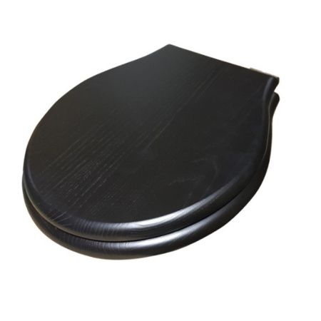 Сиденье для унитаза, Globo, Paestum, с крышкой, ширина, мм-368, глубина, мм-415, с плавным опусканием SoftClose, материал шарниров-металл, цвет шарниров-золото, материал сиденья-дерево, цвет-черный Rovere NERO