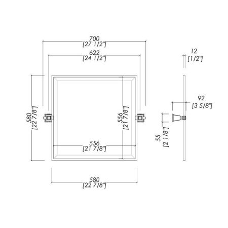 Devon&Devon Time Зеркало поворотное70х58 см, золото, артикул TM321OT