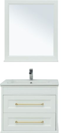 Мебель для ванной Aquanet Бостон М 80 белый (ручки золото, раковина Эйфория), артикул 00281191