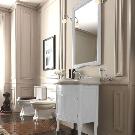 KERASAN Retro 73, раковина 73*54см с 1 отв. под смеситель, цвет: белый, артикул 104701*1