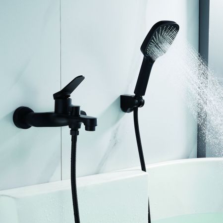 Смеситель для ванны Shevanik S6202H, черный