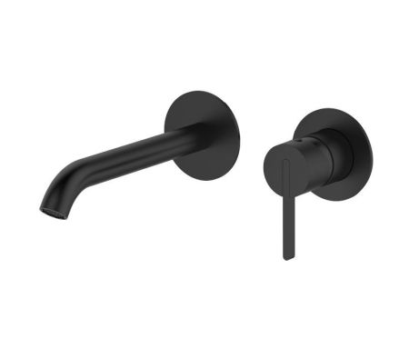 AQG Urban Two, встраиваемый в стену однорычажный смеситель для раковины, цвет черный матовый, артикул 01URB160NG