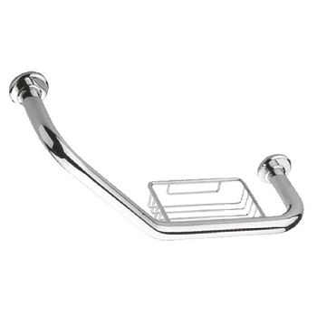 Поручень с мыльницей для ванной Haiba HB1719, хром