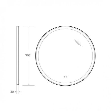 Зеркало CADRO CEZARES со встроенной подсветкой, сенсорным выключателем и подогревом, артикул CZR-SPC-CADRO-1000-LED-TCH-WARM