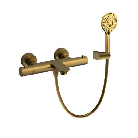 Смеситель для ванны термостатический Raiber RPG-008, золото, артикул RPG-008