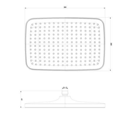 Лейка Lemark душевая 1-функциональная (LM8134C), артикул LM8134C