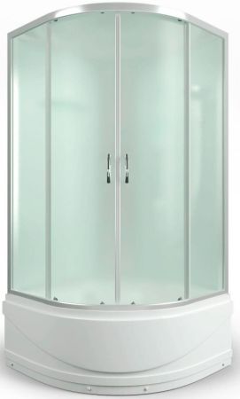 Душевая кабина Erlit Comfort ER3508TP 80x80 задняя стенка Белая стекло матовое, артикул ER3508TP-C3