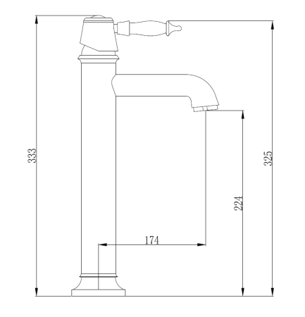 Смеситель Marbella XL для раковины, хром, высокий BOCH MANN BM8729