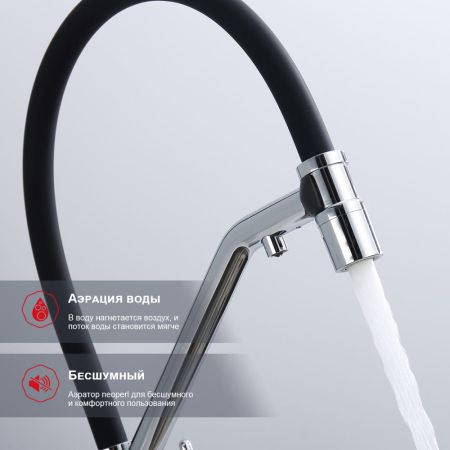 Смеситель для кухни с подключением фильтра Raglo R80.62, хром