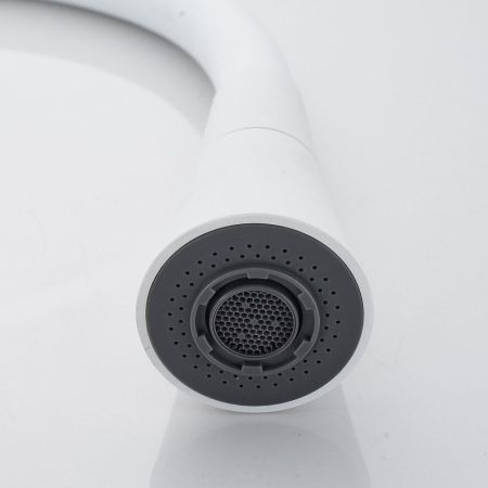 Смеситель для кухни с гибким изливом Raffine F313C-1, белый