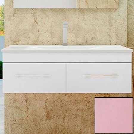 Тумба с раковиной SanVit Квадро Lux 100 kkvad100 в цвете Ral подвесная Розовый глянец