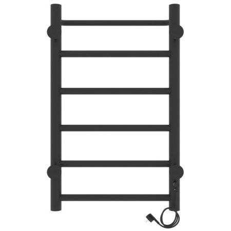 Полотенцесушитель электро "Прайм ЧКЧ П6 400*600", черный матовый, левый