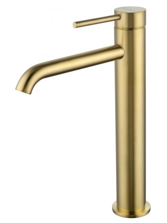 Смеситель для раковины высокий WONZON & WOGHAND STICK, Брашированное золото (WW-88239017-BG), артикул WW-88239017-BG