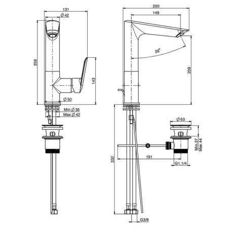 Fima Carlo Frattini Spot Cмеситель для раковины, 1 отв., с донным клапано, цвет: хром, артикул F3011FCR.2