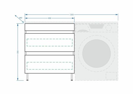 Тумба "Мадлен 130", 2 ящ., Мадлен 130, артикул SP-00000475