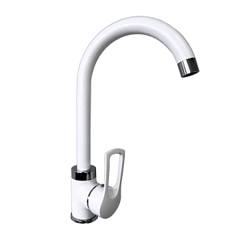 Смеситель для кухни Славен СЛ-ОД-1БЛ, белый