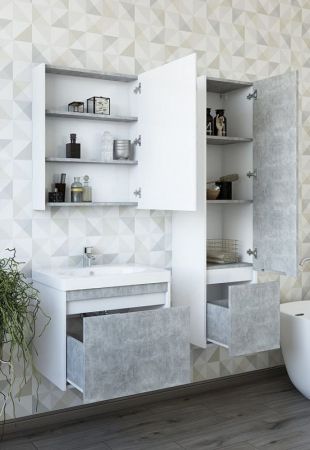 Зеркальный шкаф Sanflor Калипсо 60 С03876 Белый Ателье светлый, артикул С03876