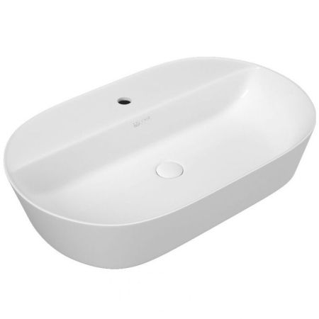 Раковина Owl 1975 Oval 60 OWLB191008 Белая глянцевая с донным клапаном, артикул OWLB191008