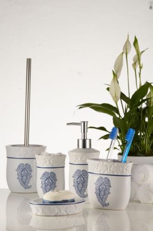 Ершик для унитаза Fora England FOR-GR020 Бело-синий