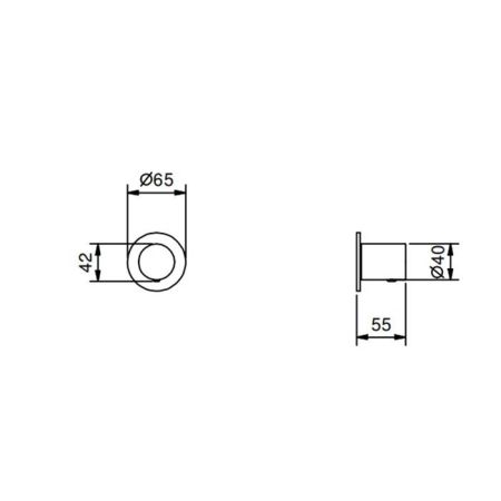 Вентиль, Fantini, Nostromo, тип вентиля-запорный, 3/4", тип установки-настенный встраиваемый, внутренняя часть-необходимо заказать, цвет-черный матовый, артикул 87 13 G591B