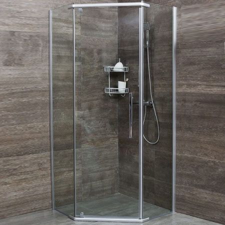 Душевой уголок Erlit ER10109V 90x90 профиль Матовый хром стекло прозрачное