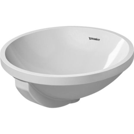 Раковина, Duravit, Architec, ширина, мм-430, глубина, мм-430, высота, мм-175, тип установки-встраиваемый снизу, отверстия для смесителя-отсутствуют, перелив-есть, тип перелива-открытый, декор-без декора, материал-керамика, крепёж-есть, цвет-белый, артикул 0468400000