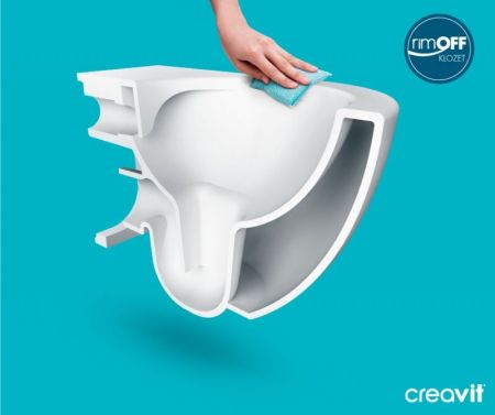 Унитаз биде Creavit Free FE322-34CB00E-0002 подвесной Белый без сиденья
