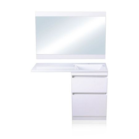 Тумба напольная "Даллас 120", Люкс белая, PLUS, ЭМАЛЬ, артикул СС-00002338