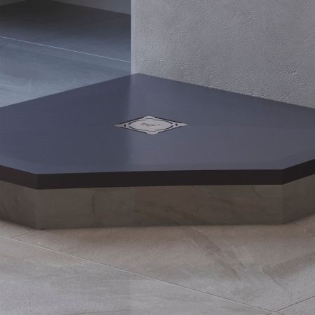 Душевой поддон трапеция RGW ST/T-G Графит (800x800), артикул 16155088-02