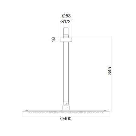 Верхний душ ультратонкий с кронштейном Fiore 30CR8642, хром, артикул 30CR8642