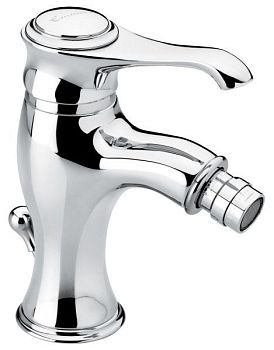 Emmevi Tiffany, однорычажный смеситель для биде с донным клапаном, цвет хром/золото