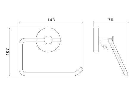 Бумагодержатель квадратный AQUATEK AQ4118CR ЕВРОПА Бумагодержатель квадратный AQUATEK AQ4118CR ЕВРОПА