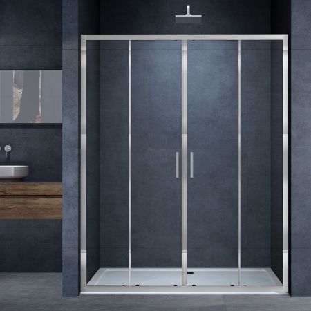 Душевая дверь Alpha VDS-3AL2180MT, 1800, хром, стекло текстурное, артикул VDS-3AL2180MT