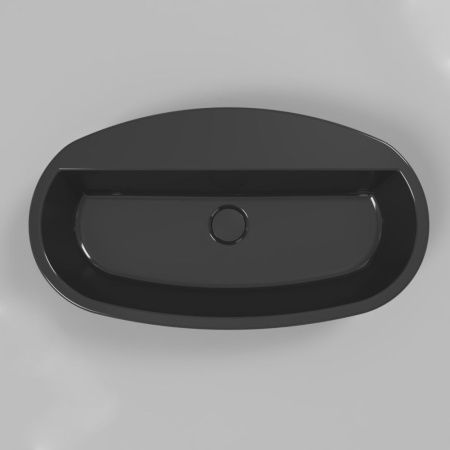 Умывальник WHITECROSS Obsidian D 65x37 (черный глянец) иск. камень