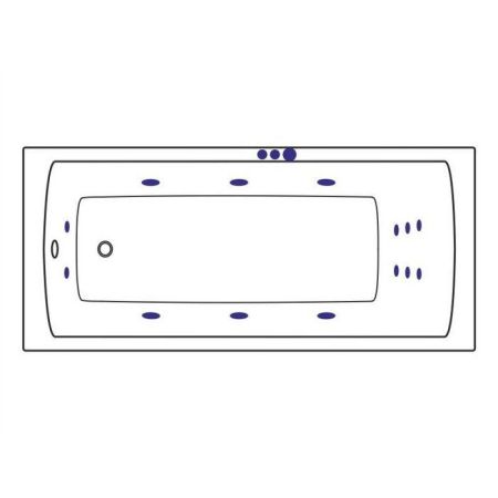 Ванна EXCELLENT Aquaria 170x75 "SMART" (хром), артикул WAEX.AQU17.SMART.CR